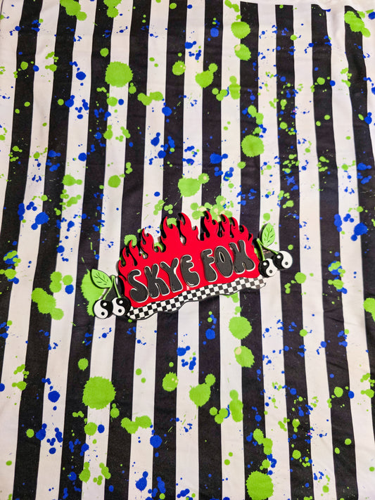 DBP Fabric Stripes and splatter