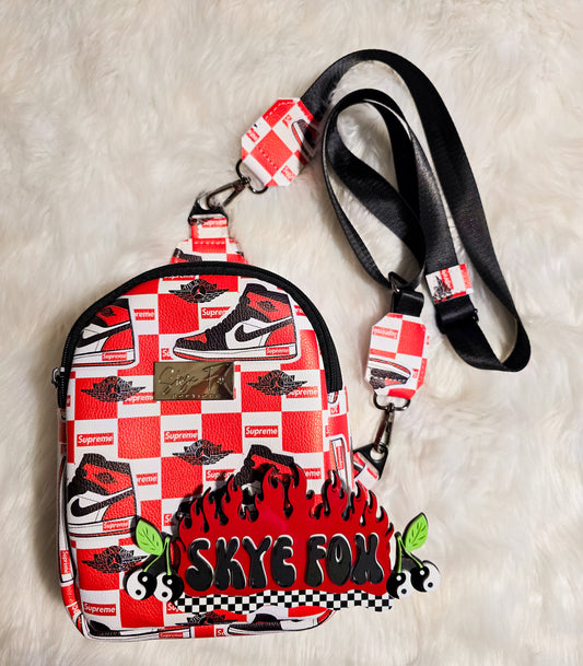 Mav pack Sling Bag black red