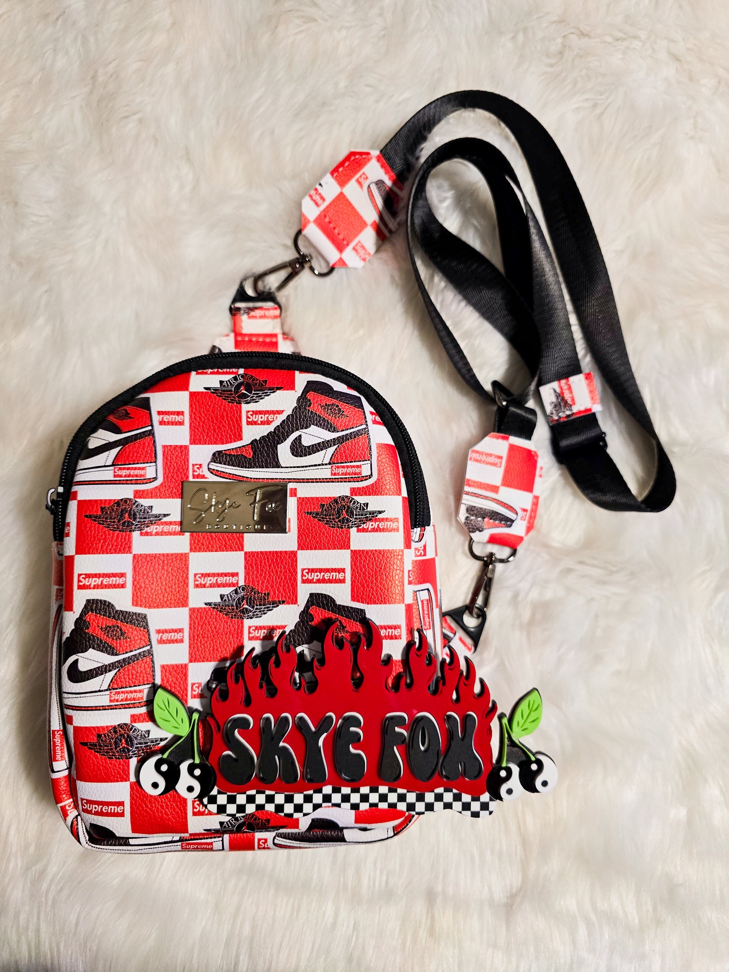 Mav pack Sling Bag black red