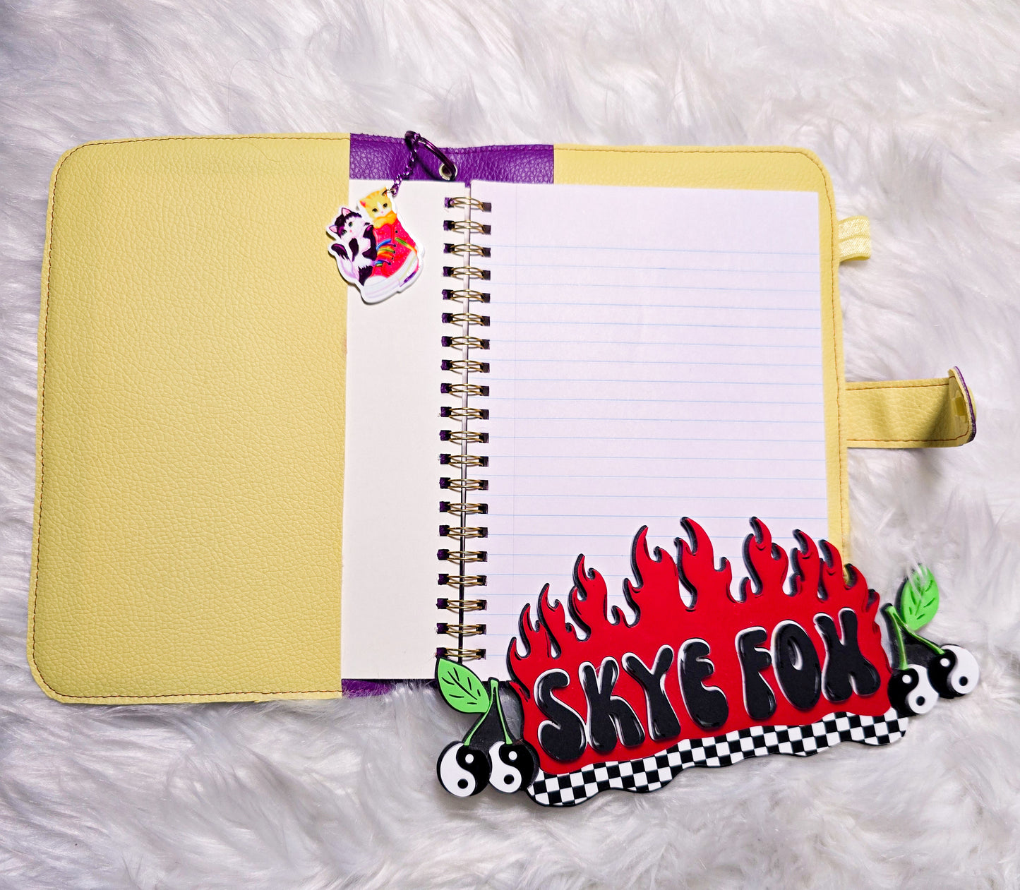 Neon cats Refillable Notebook cover