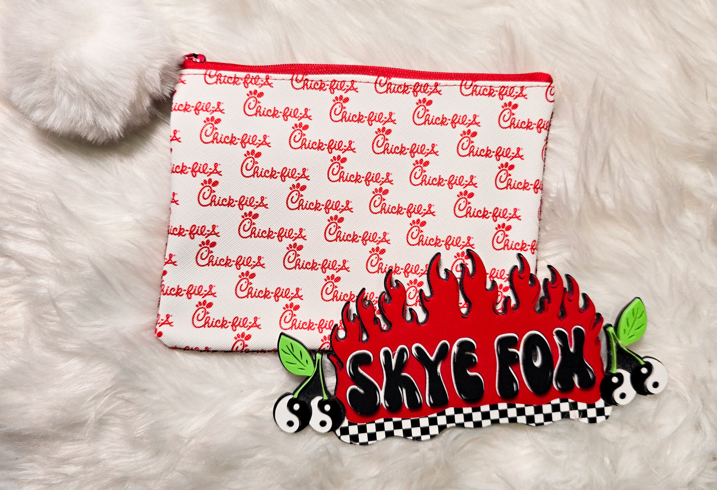 Zipper bag white food