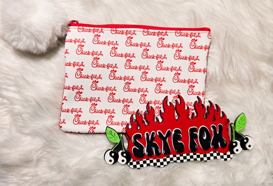 Zipper bag white food
