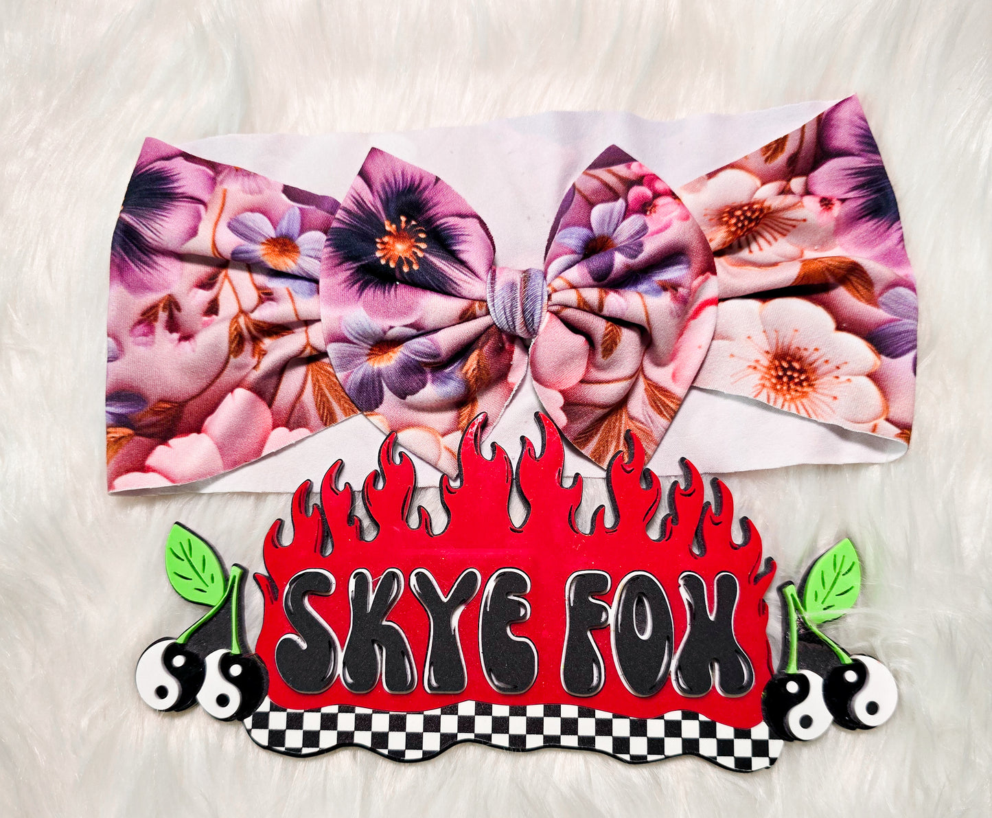 Bow wrap Headband flowers