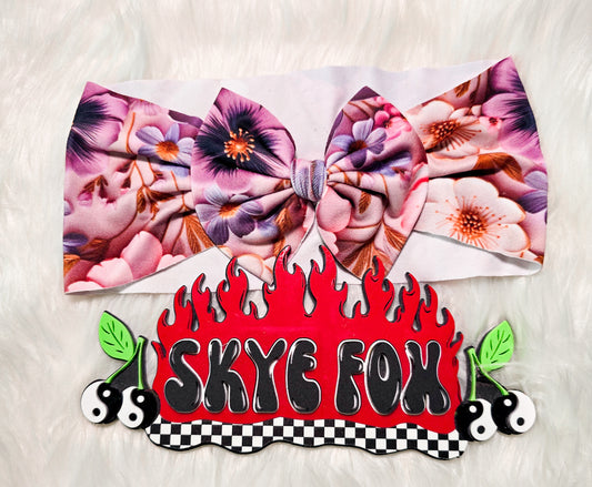 Bow wrap Headband flowers