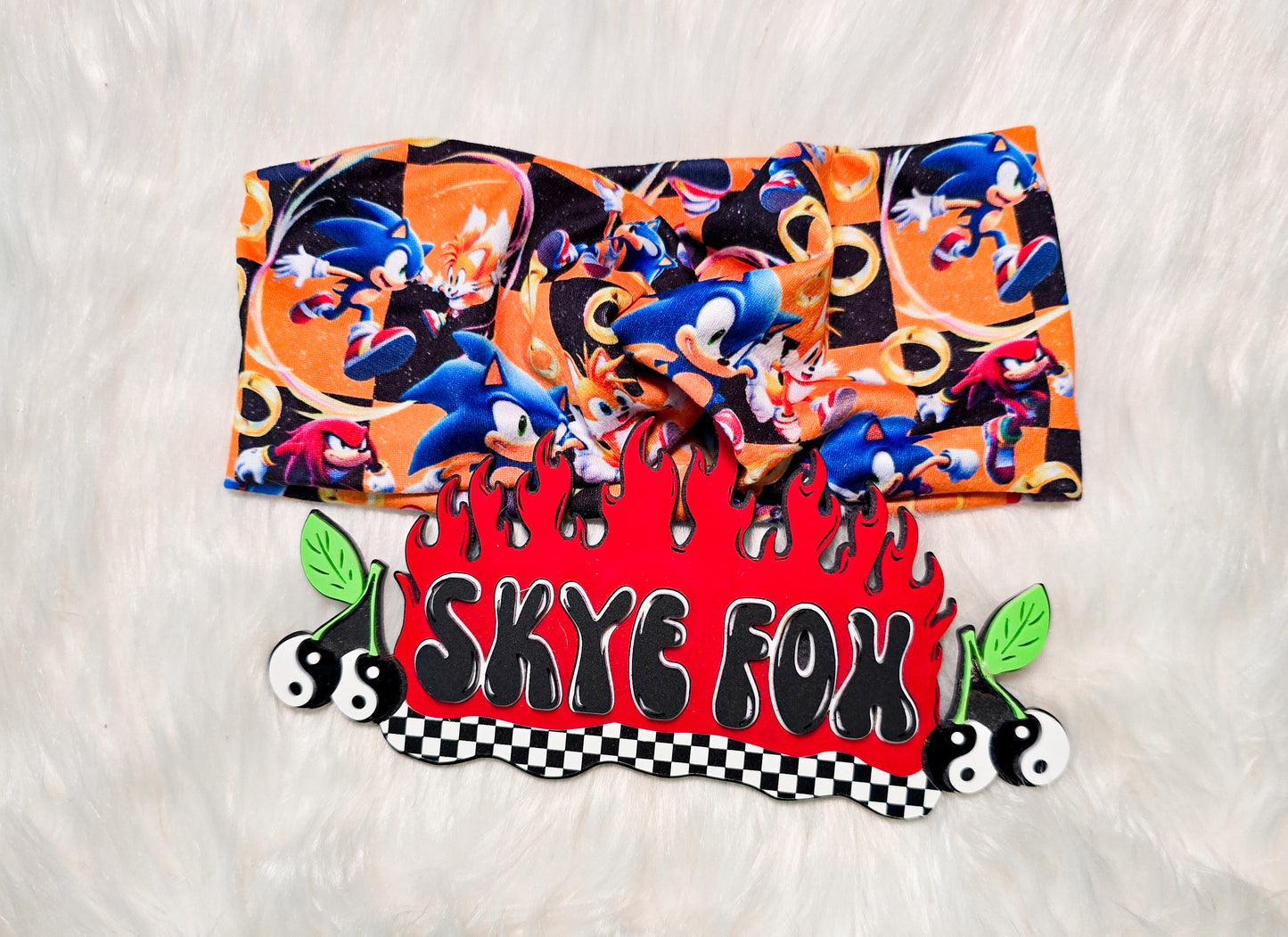 Twist Headband blue hedgehog