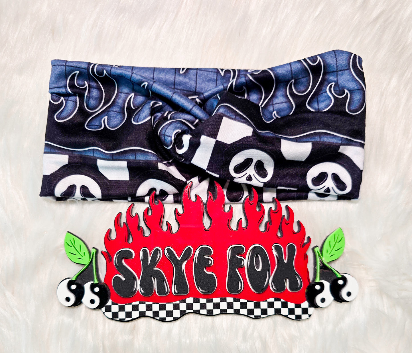 Twist Headband black flame ghost