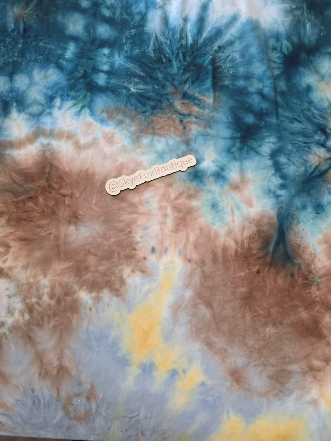 Tye Dye Teal Brown Orange