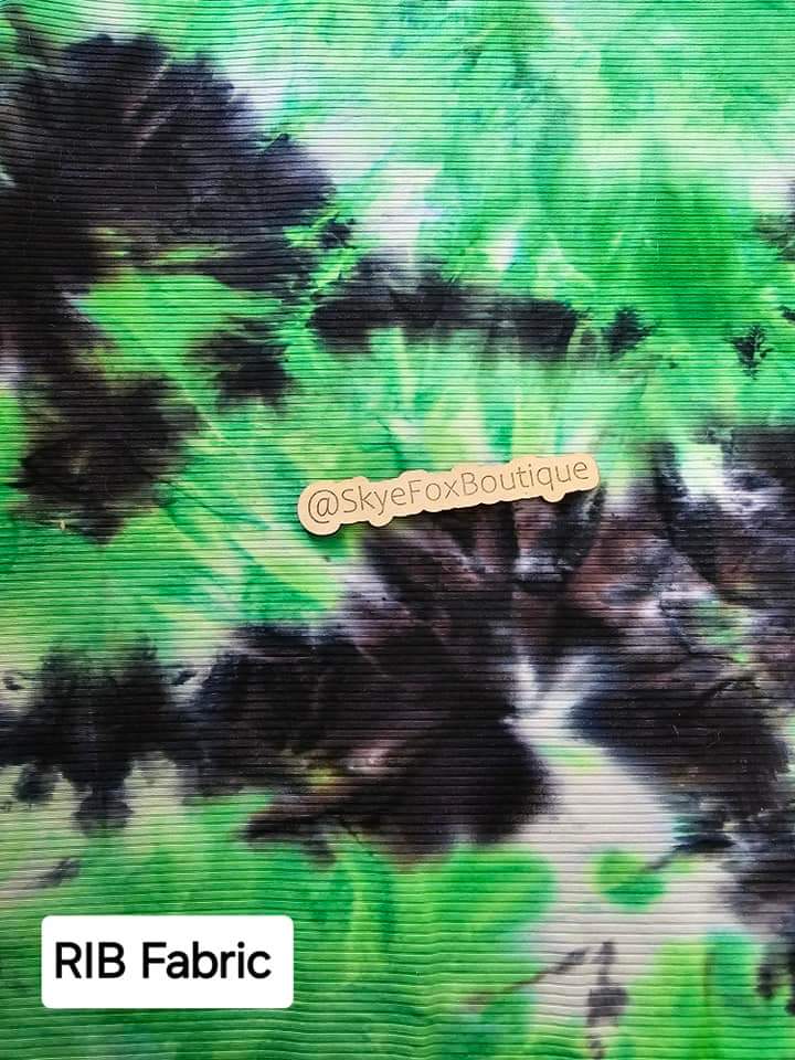 Tye Dye Green Black RIB