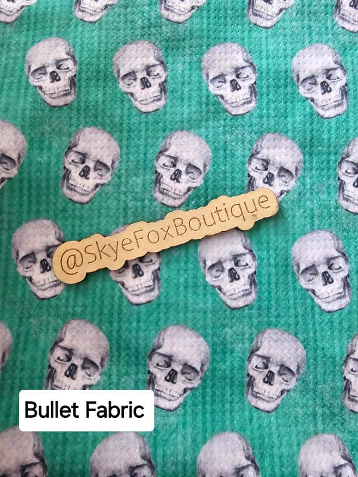 Bullet Fabric Plaid Skull