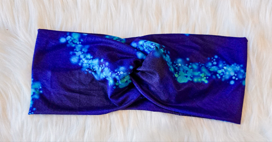Twist Headband blue water