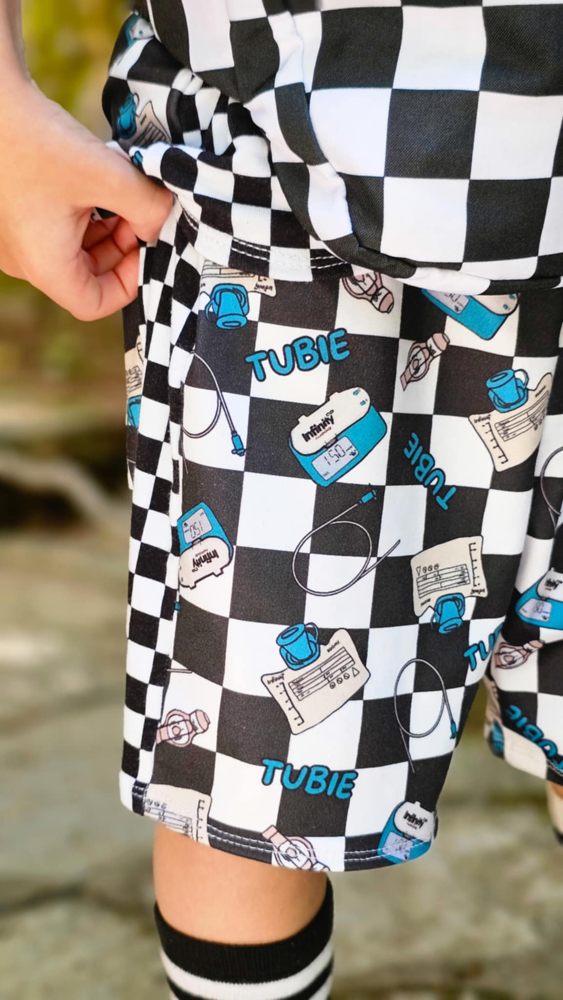 Checkered Tubie Custom Clothes