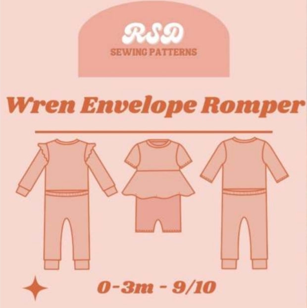 Envelope Romper NB to 9/10y