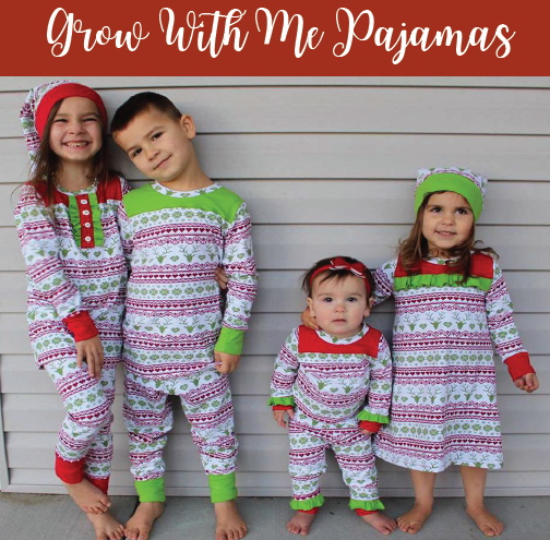 Kids Grow with me PJs 6m to 14y