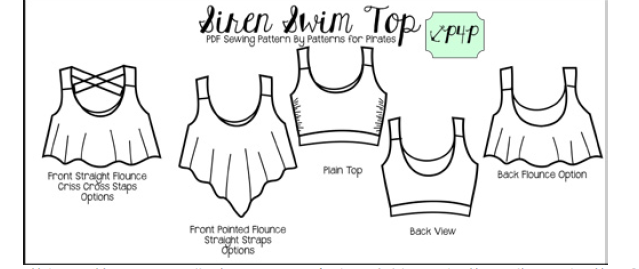 Adult Siren Swim Top