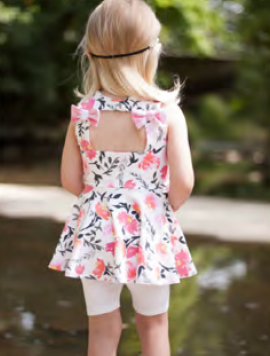 Skyler Bow Back Top/Dress NB to 12y