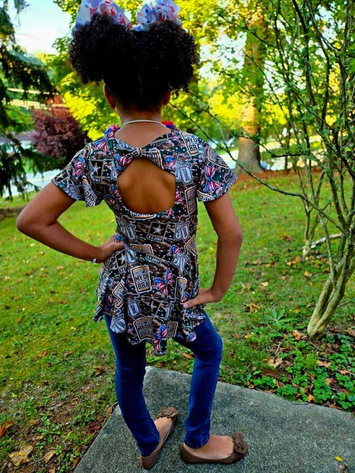 Skyler Bow Back Top/Dress NB to 12y