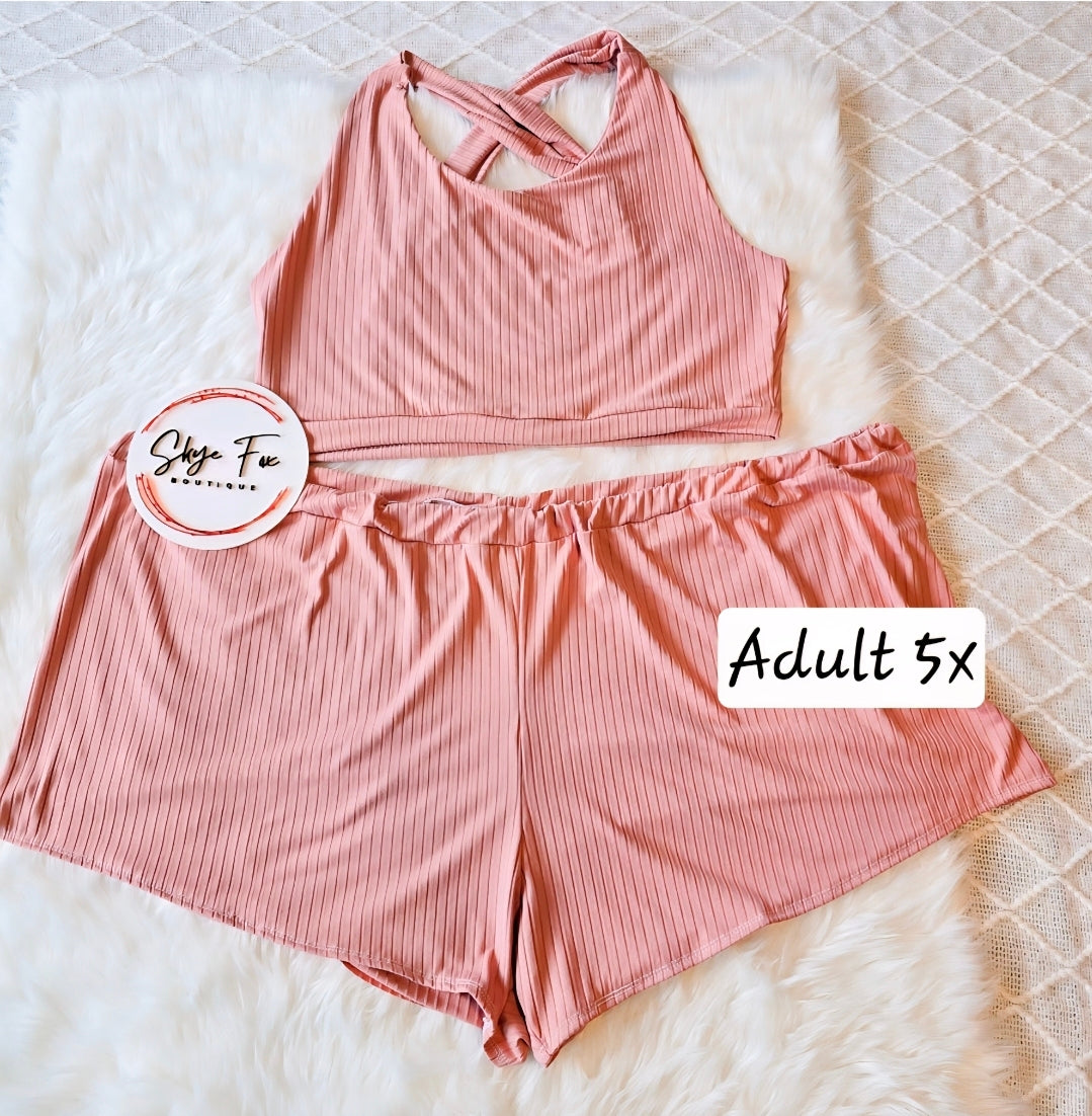 RTS ADULT Bralette and Breezy shorts size 5X